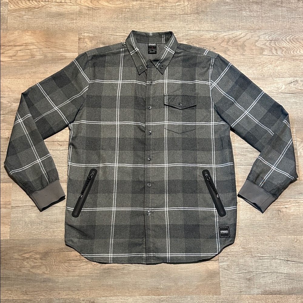 Oakley Factory Pilot Button Up Long Sleeve Flannel Size Large